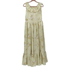 Cottagecore Floral Maxi Dress Womens Small Prairie Gannycore Boho Bloomcore